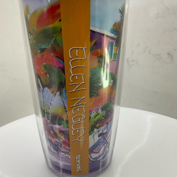 Tervis Key West Ellen Neguey Watercolor Art 16oz tumbler with lid NWT - Picture 5 of 7